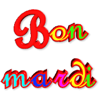 Gif animé Bon mardi multicolors
